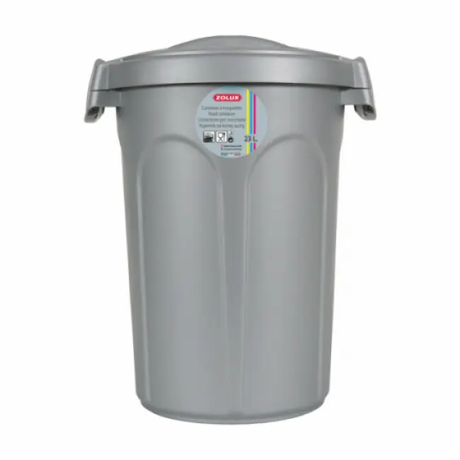 Conteneur à croquettes en plastique – couleur gris 23 Litres