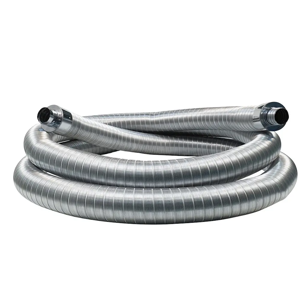 Conduit flexible isolé – 10 m – Ø100/166 mm – Inox 316L – isolant laine – extérieur aluminium