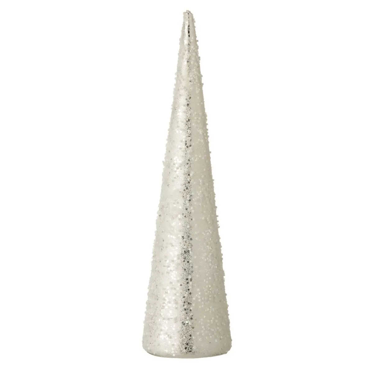 Cône Déco Perles «Serenity» 35cm Argent