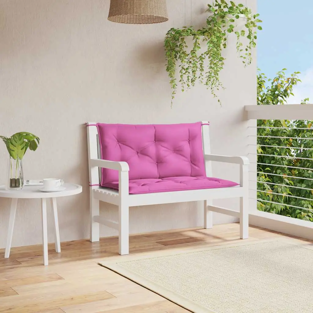 Coussins de Banc de Jardin (x2) en Polyester Doux et Résistant pour Extérieur Rose 100x50x7 cm – ComfortXL Outdoor Living