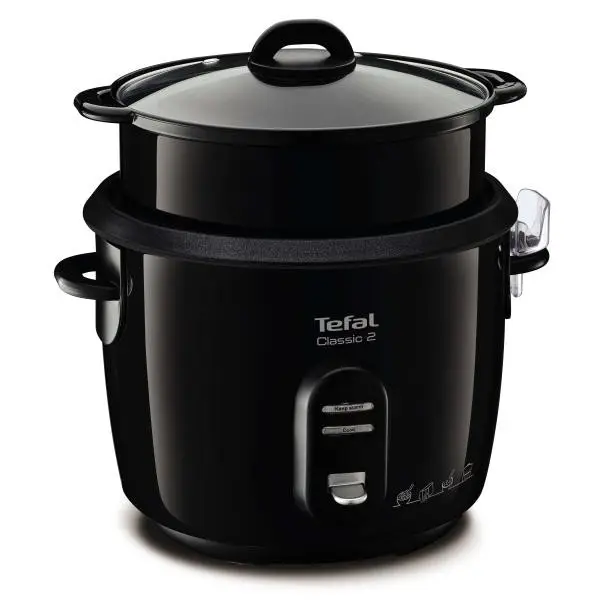 Cuiseur de Riz Electrique TEFAL , Cuve 5 L antiadhésive, Capacité 1,5 kg de riz, Maintien au chaud, Panier vapeur, Classic 2 RK103811