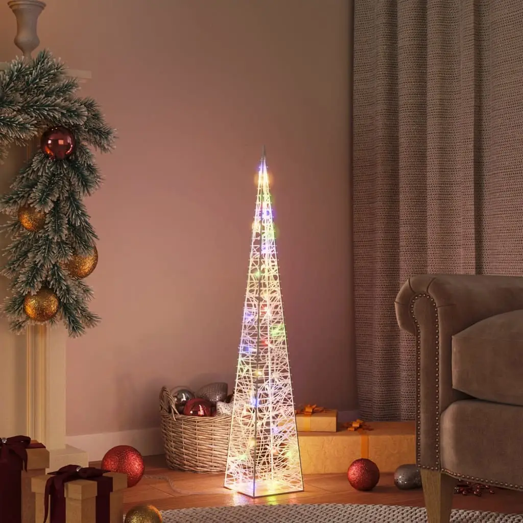 Cône lumineux décoratif à LED Acrylique Multicolore 90 cm vidaXL 328962