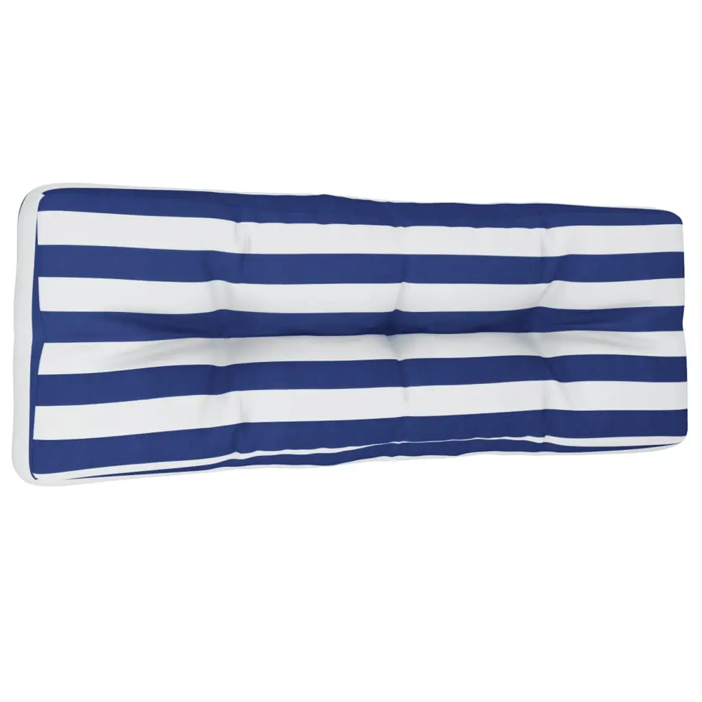 Coussin d’extérieur – Coussin de palette – Coussin de Siège pour intérieur et extérieur rayures bleues et blanches tissu