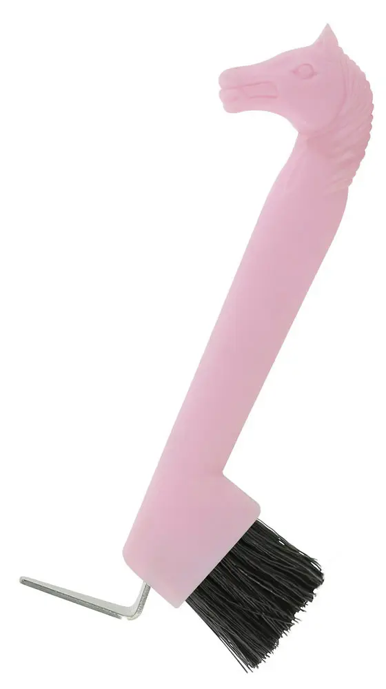 Cure pieds Tête de Cheval – Brosse de nettoyage intégrée – Rose