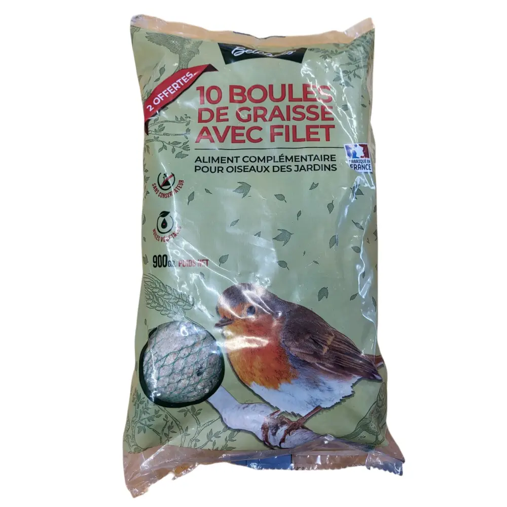 Coustenoble – Boules de graisse 10 x 90grammes avec filet