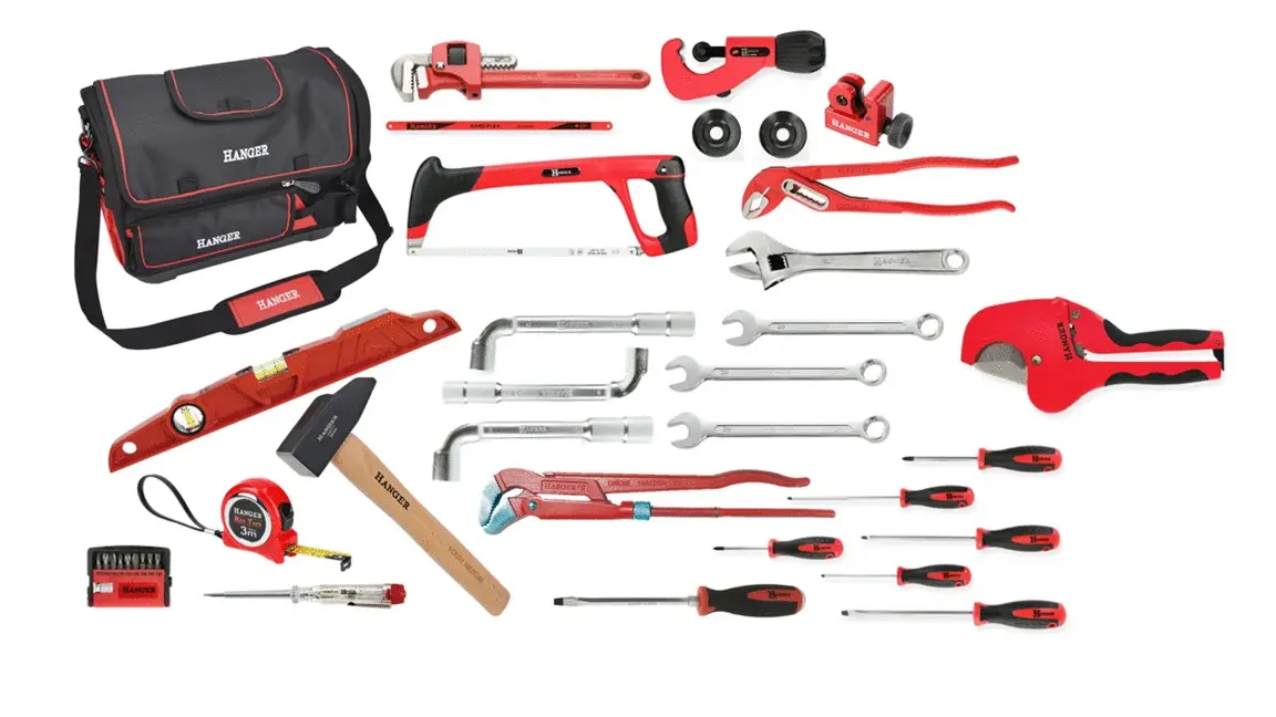 Composition plombier sac + 24 outils – HANGER