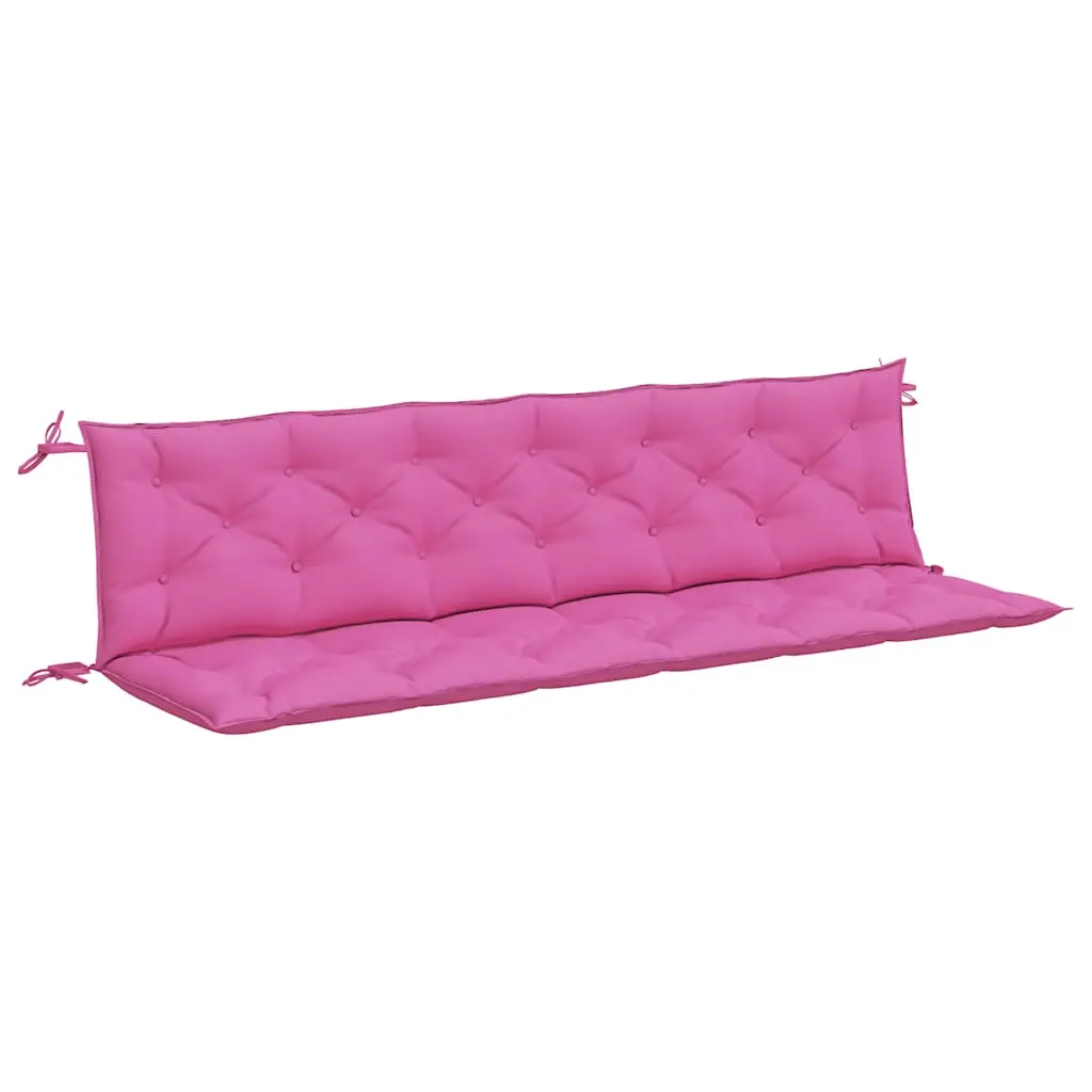 Coussins de banc de jardin lot de 2 | Coussins d’extérieur rose 200x50x7 cm tissu Maison Chic