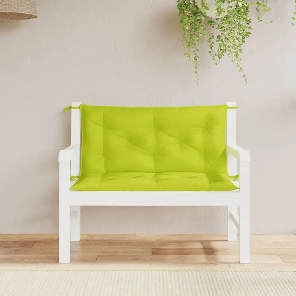 Coussins de Banc (Lot de 2) Tissu Oxford Confortable pour Mobilier Extérieur Vert Vif 100x50x7 cm – ComfortXL Outdoor Living