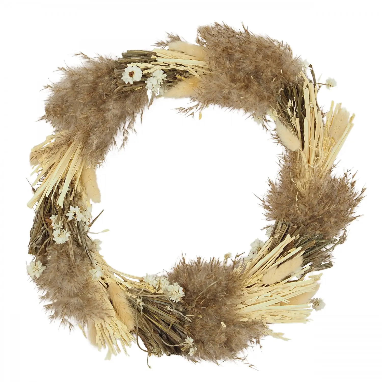 Couronne fleurs séchées naturelles 35cm Ligne Déco