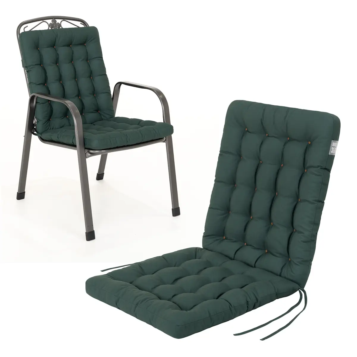 Coussin bas de chaise 100×48 cm | Vert mousse | 1 pièce – HAVE A SEAT Living