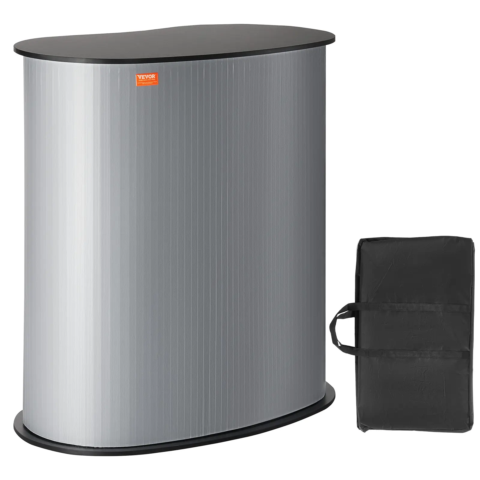 VEVOR Comptoir de stand pliant 90x49x94cm avec mur, podium pop-up, sac transport, pour foire/promotion.