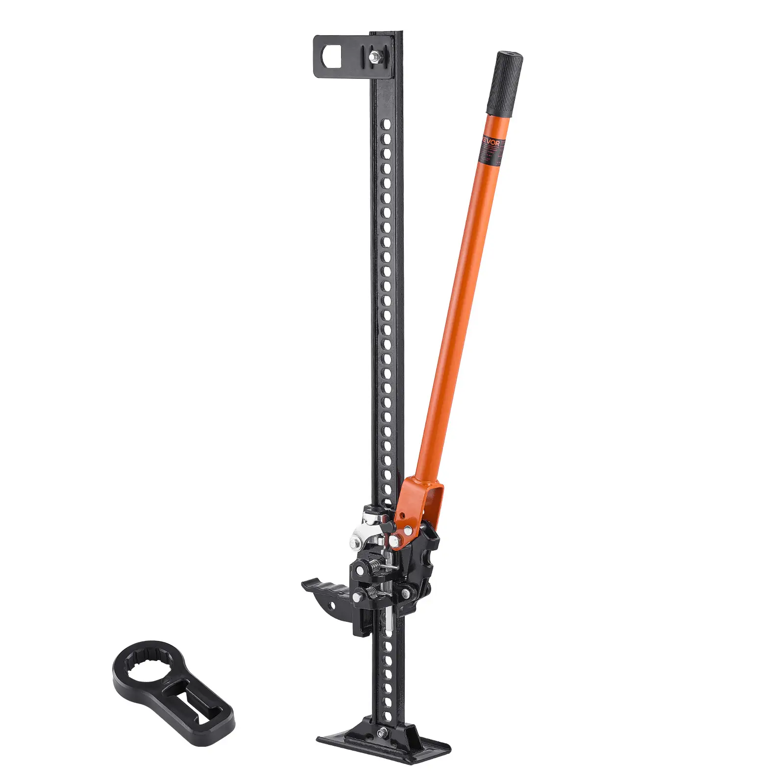 VEVOR Cric tout-terrain 4×4 3.18t, crémaillère 107.5cm, levage 13-93cm.