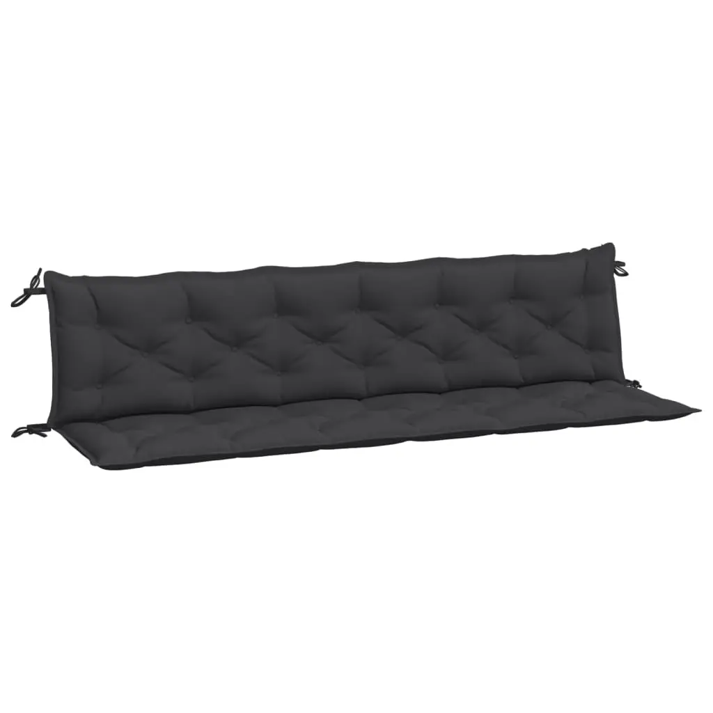 Coussins de banc jardin lot de 2 | Coussins d’extérieur noir 200x50x7 cm tissu Oxford Maison Chic
