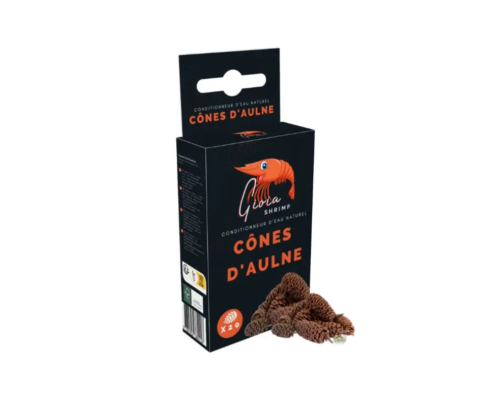 Cônes d’Aulnes pour crevettes d’aquarium – Lot de 20