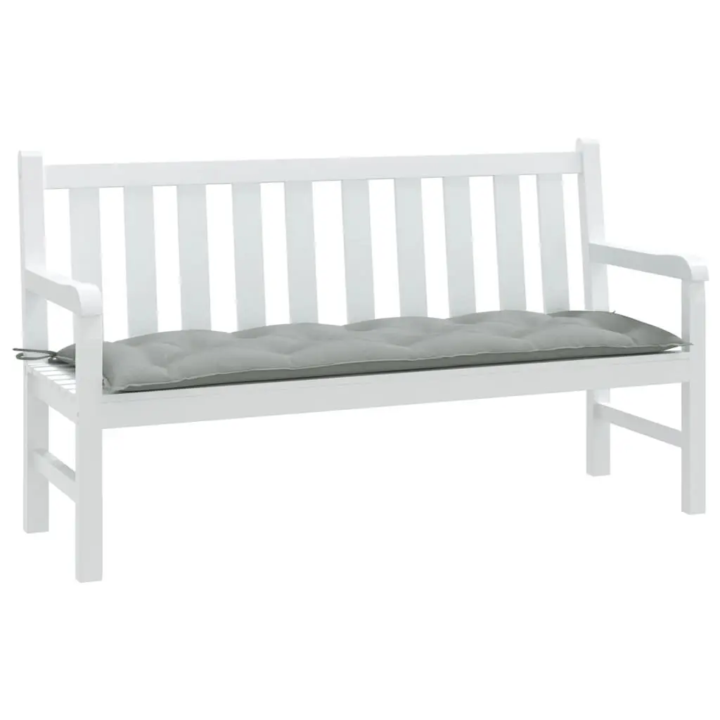 Coussin d’assise pour banc Tissu Durable Confort Doux Antidérapant pour Extérieur et Terrasse Gris Clair 150x50x7 cm – ComfortXL Outdoor Living