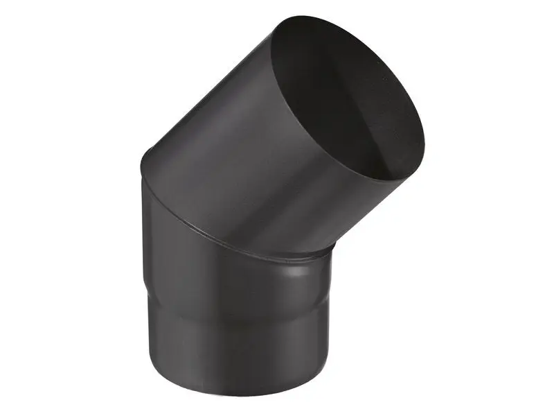 Coude émaillé de 45° d’angle – pour raccordement – diamètre 125 mm – longueur 13 cm – épaisseur 0,7 mm