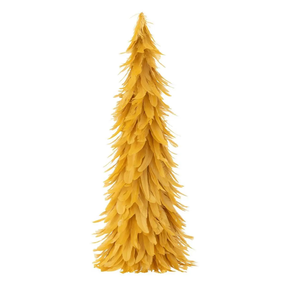 Cône Décoratif «Plumes» 60cm Jaune