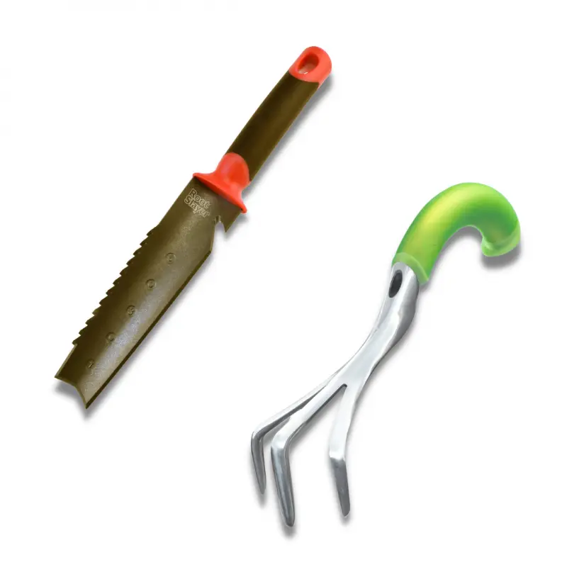 Couteau de sol à main + Cultivateur manuel ergonomique | Outils multifonctions pour votre jardin | Jardinage | Coupe- VENTEO