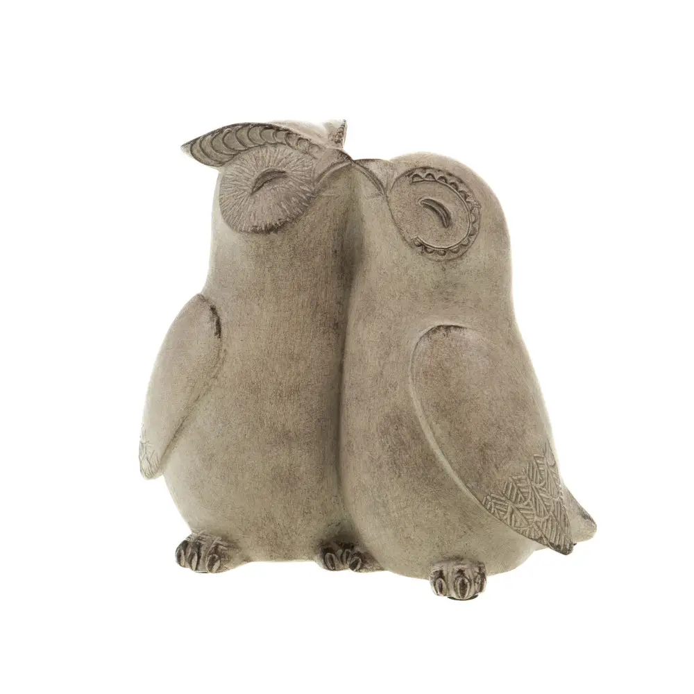 Couple hiboux et chouette 15 cm