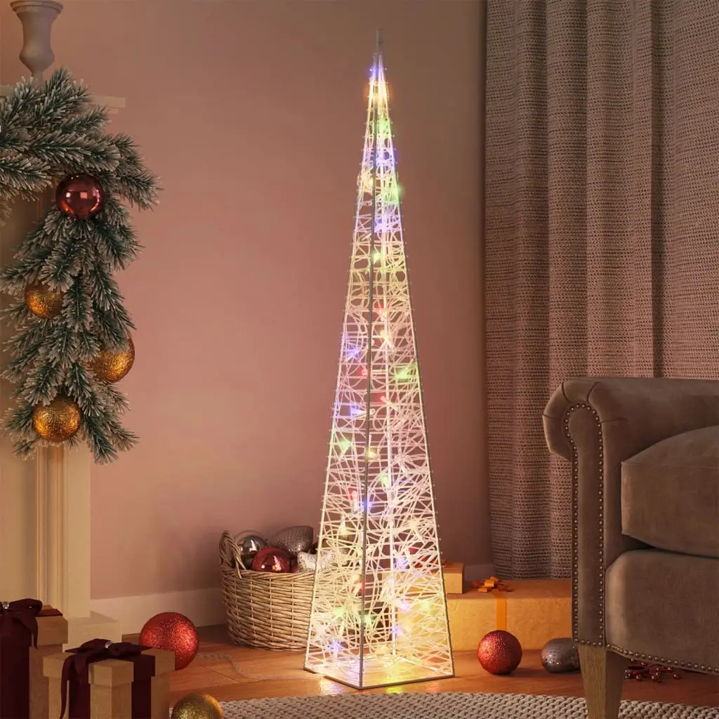 Cône lumineux décoratif à LED Acrylique Multicolore 120 cm vidaXL 328966
