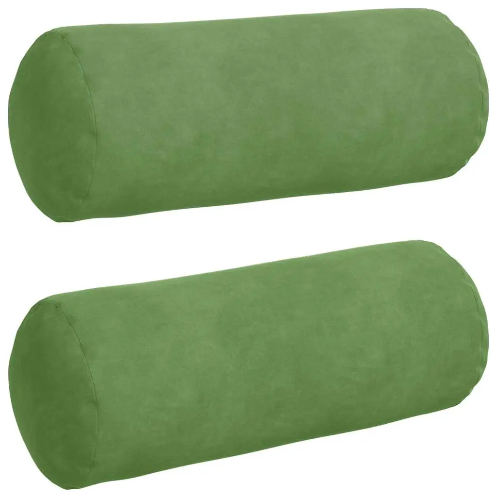 Coussins d’accent 2 pcs Vert clair Ø 15 x 40 cm Maison Chic