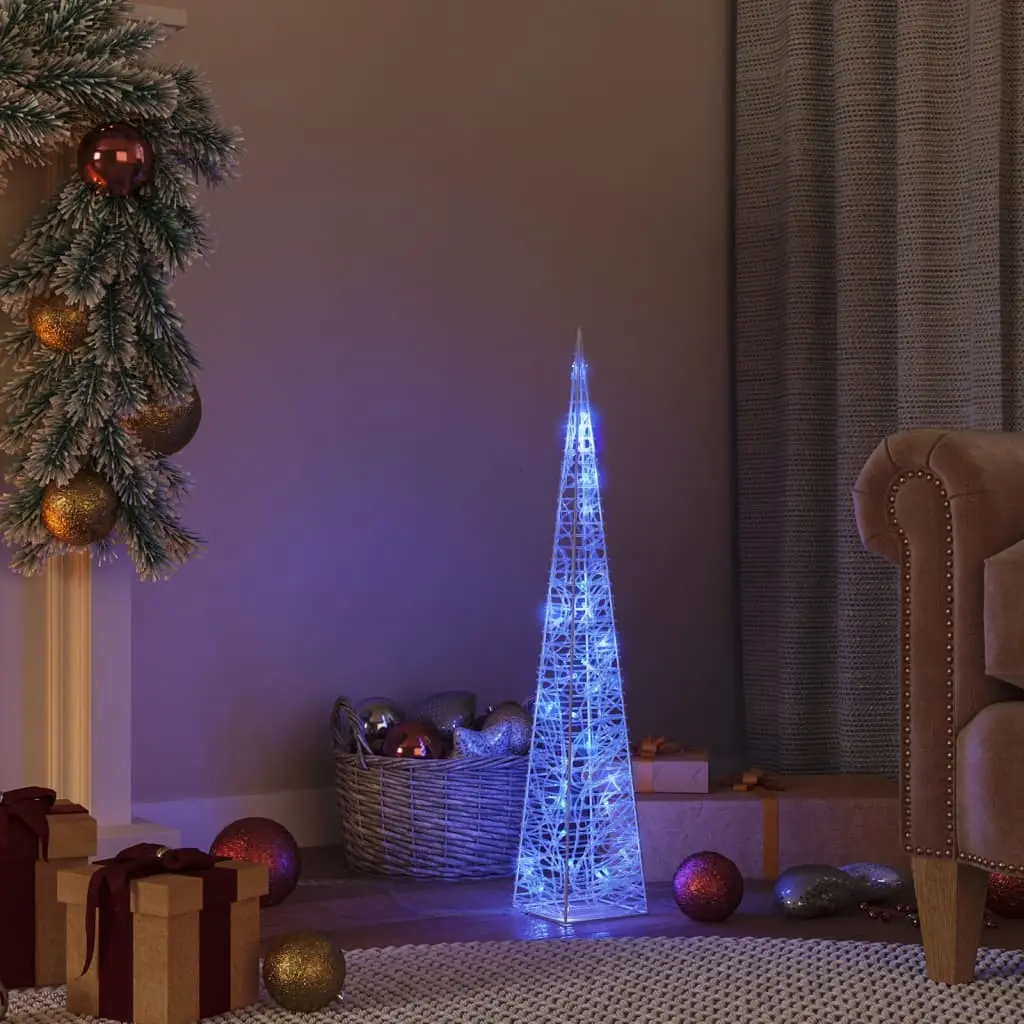 Cône lumineux décoratif à LED Acrylique Bleu 60 cm vidaXL 328957
