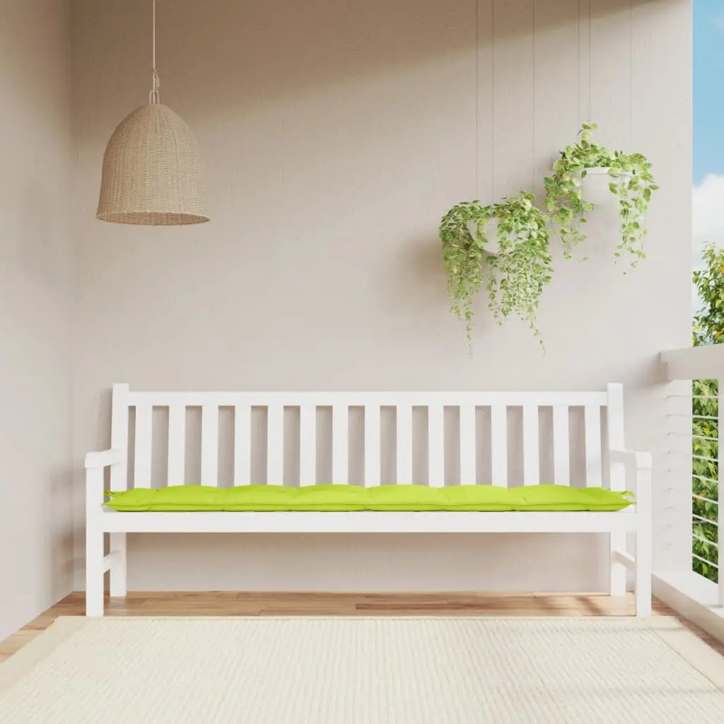 Coussin de Banc de Jardin Tissu Oxford Résistant pour Balcon et Extérieur Vert Vif 200x50x7 cm – ComfortXL Outdoor Living
