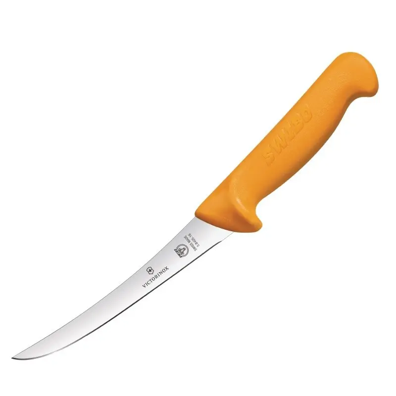 Couteau à Désosser Professionnel Incurvé Rigide Jaune 160 mm – Swibo