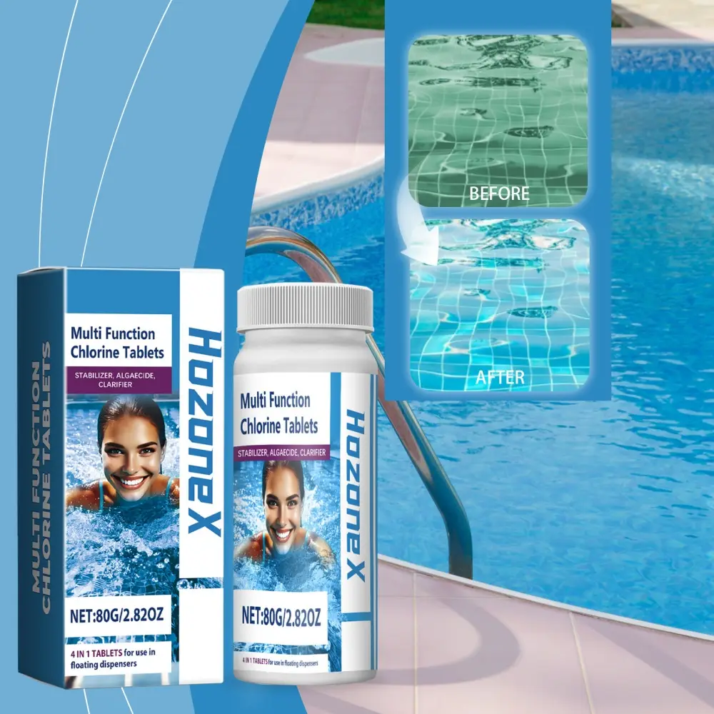 Comprimés de chlore pour nettoyage de piscine 80g MCBOSON