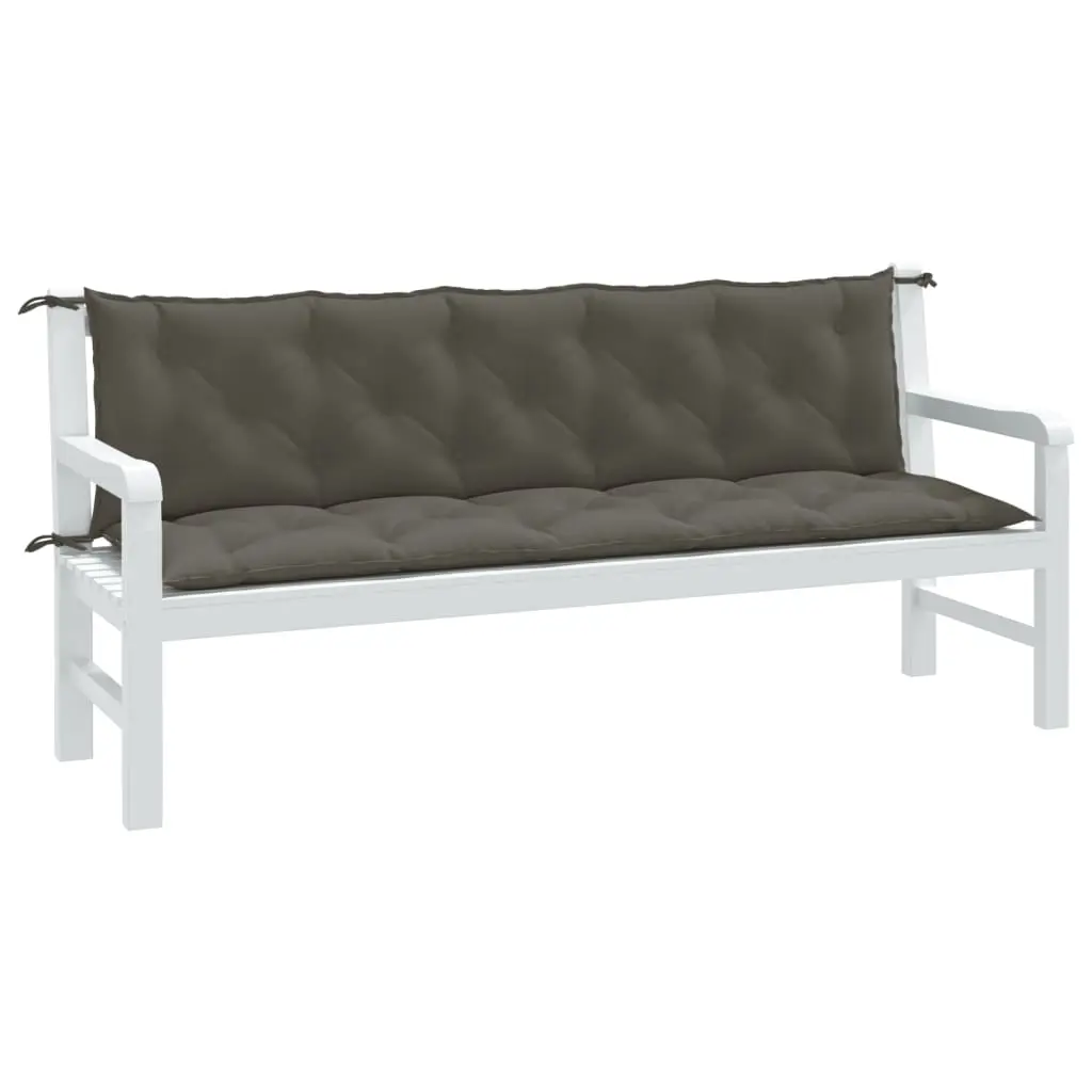 Coussins de banc avec Dossier Tissu Résistant Rembourrés pour Banc de Jardin Gris Foncé 180×50 cm – ComfortXL Outdoor Living