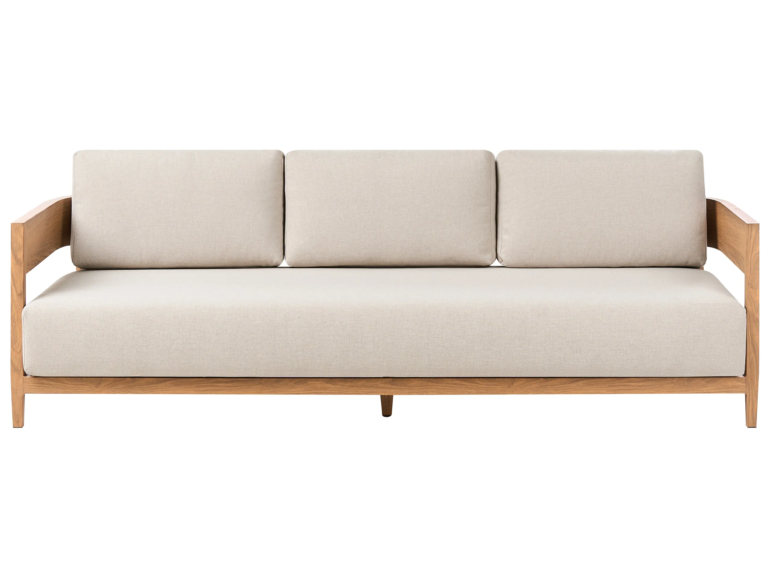 Garden Sofa 3 Seater SAMPIERI Metal Light Brown