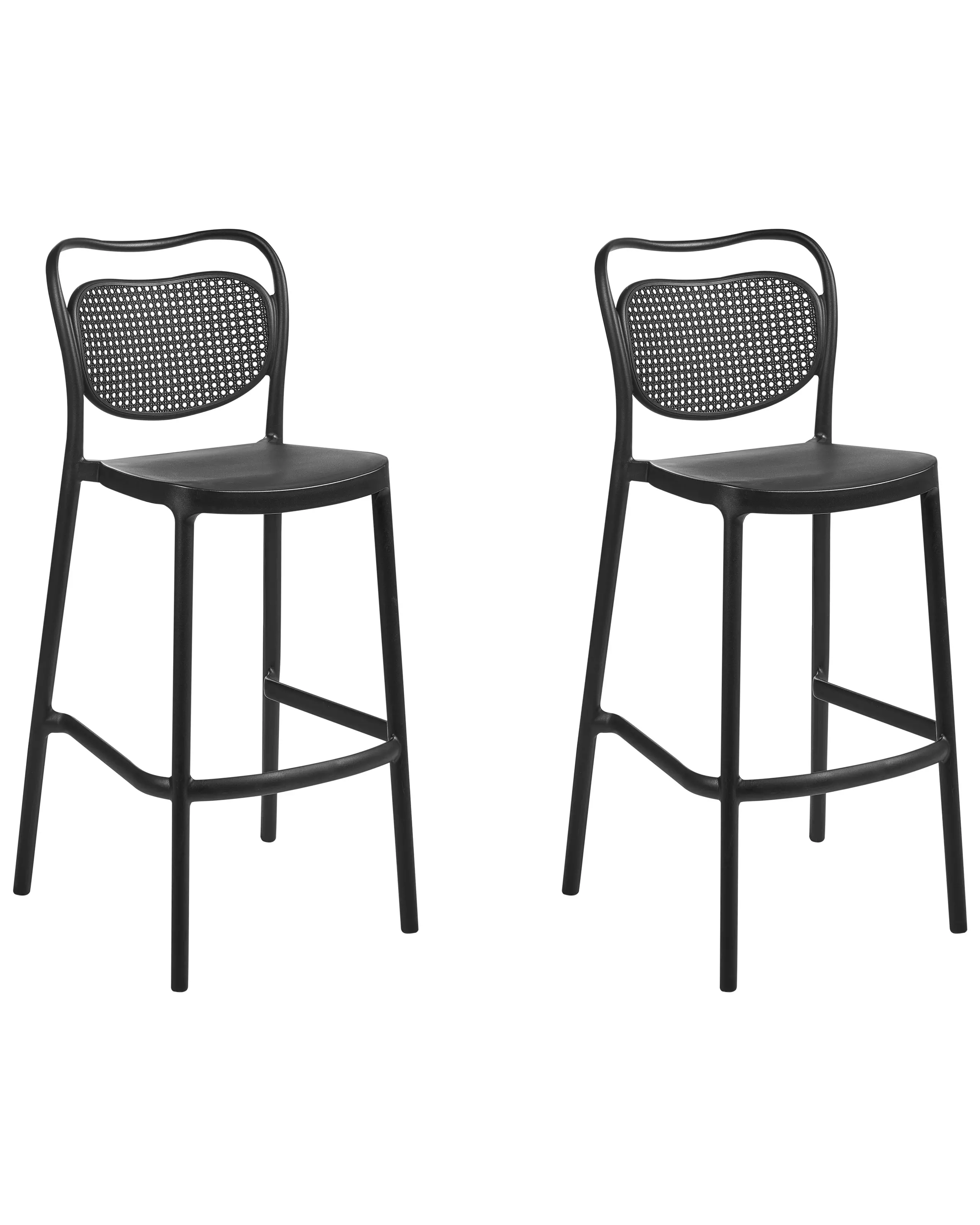 Conjunto de 2 sillas de bar de jardín CELLENO Negro