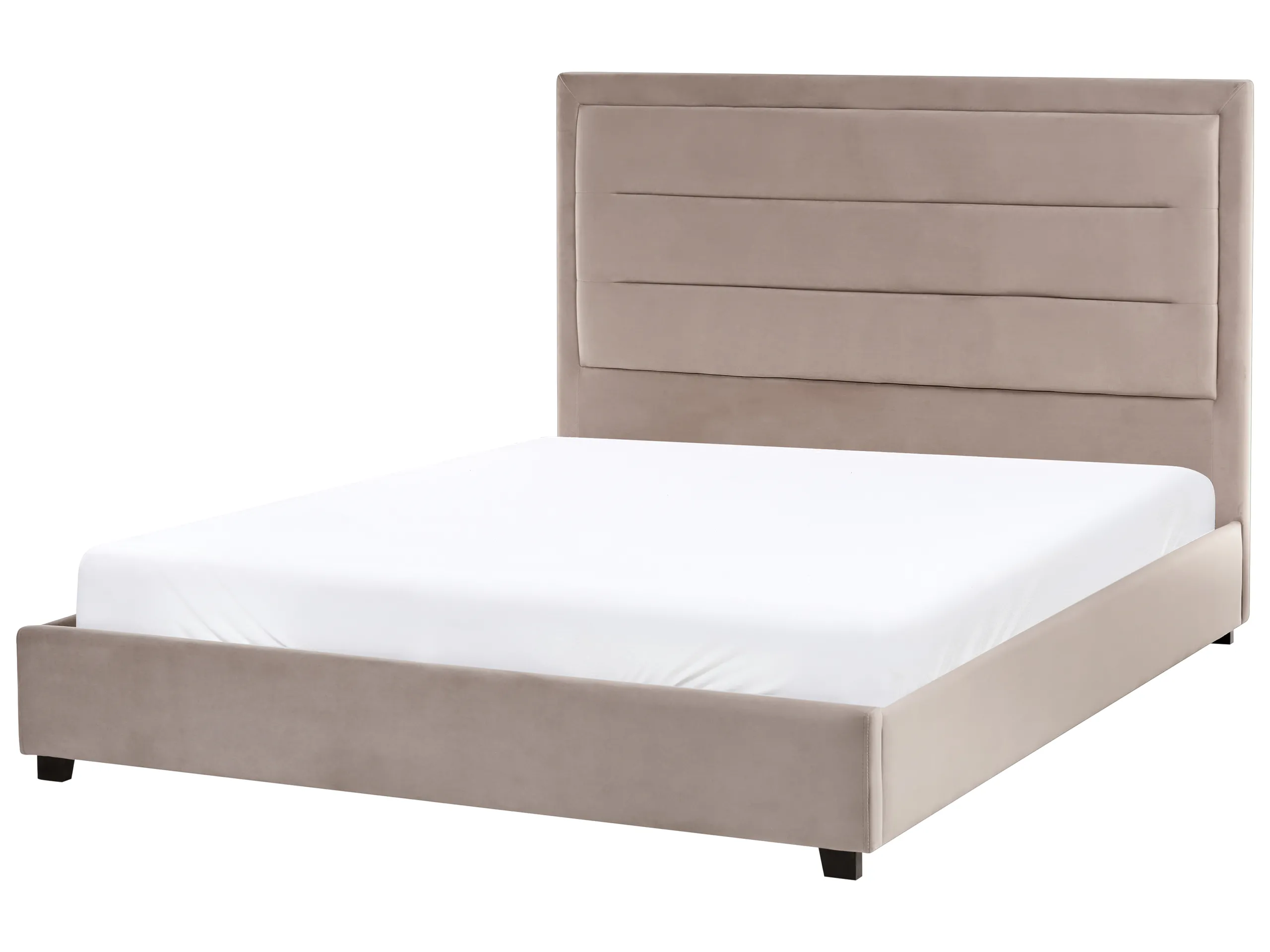 Cama de agua Terciopelo ROUEN 140 x 200 cm Gris pardo