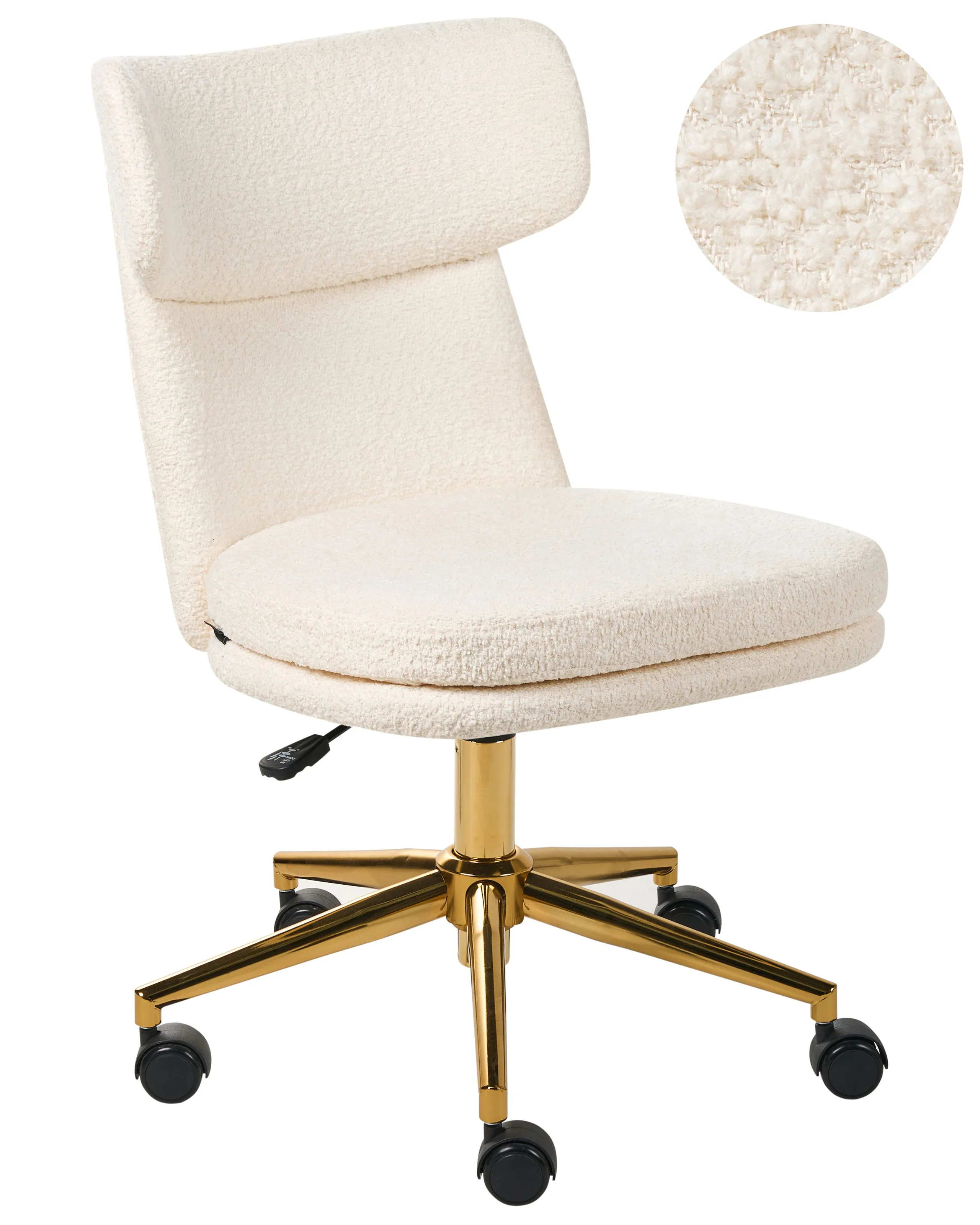 Desk Chair GRANBY Boucle Off-White