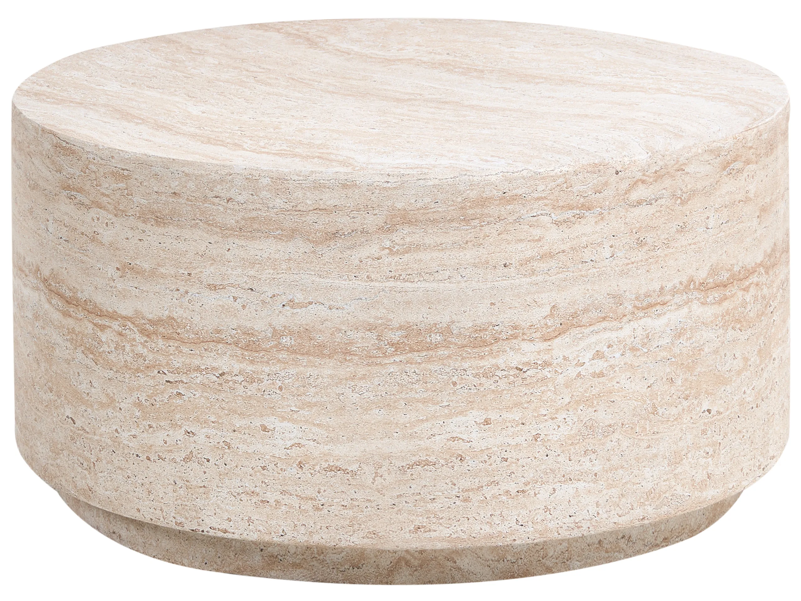 Coffee Table ASIERIO 70 cm 70 cm Travertine Effect