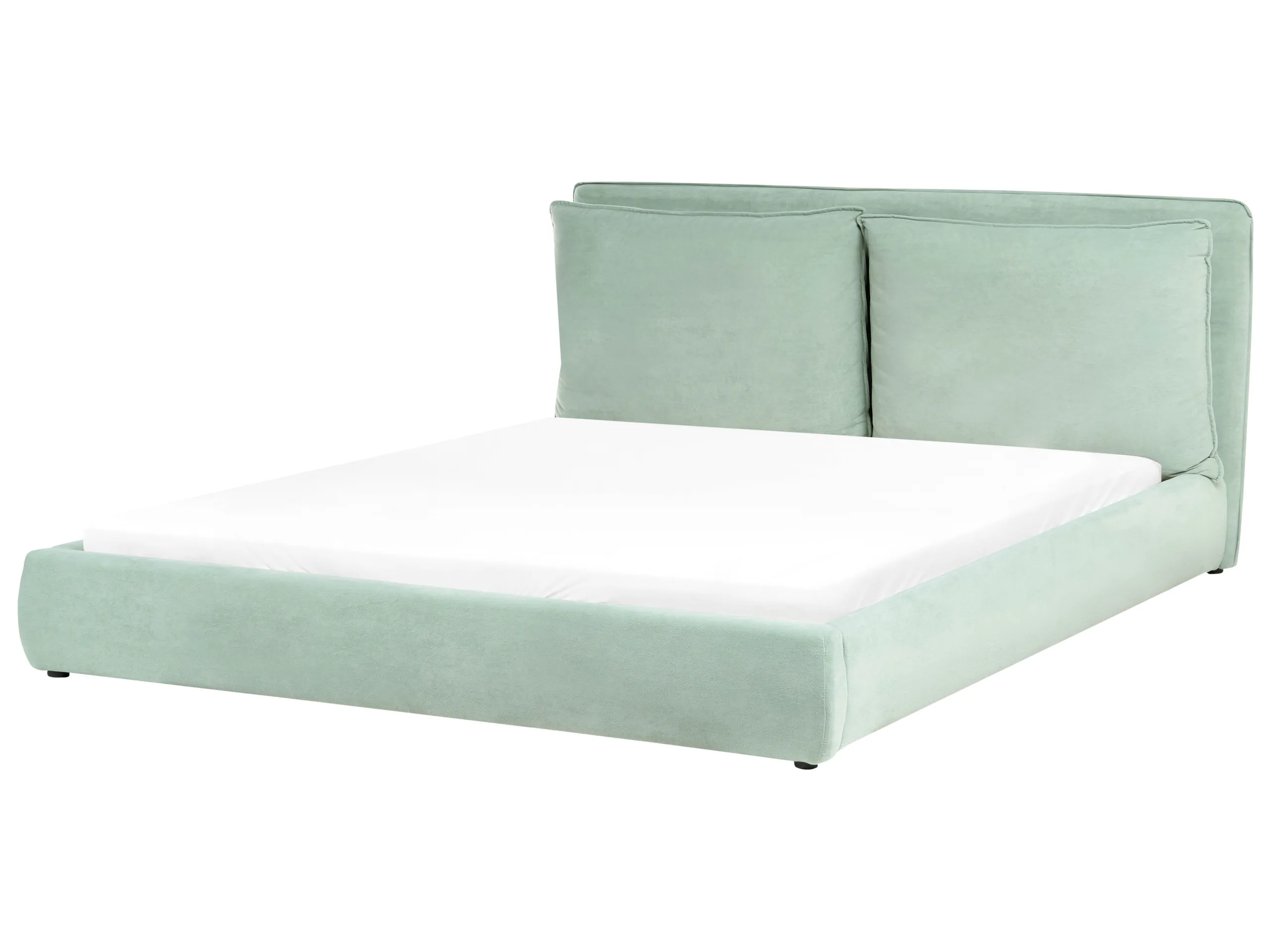 Cama de agua Terciopelo BAJONNA 180 x 200 cm Verde menta