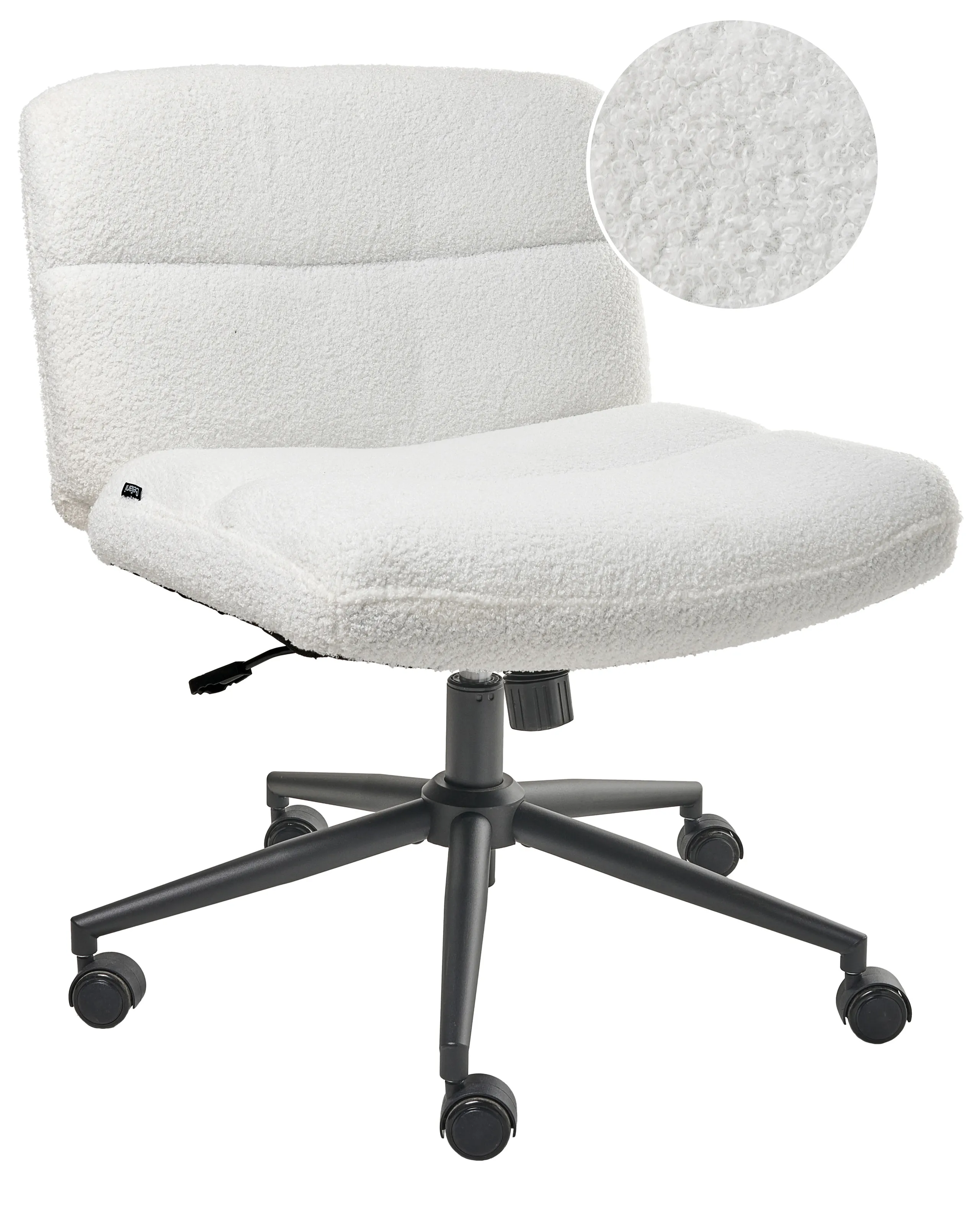 Desk Chair CATLIN Boucle White