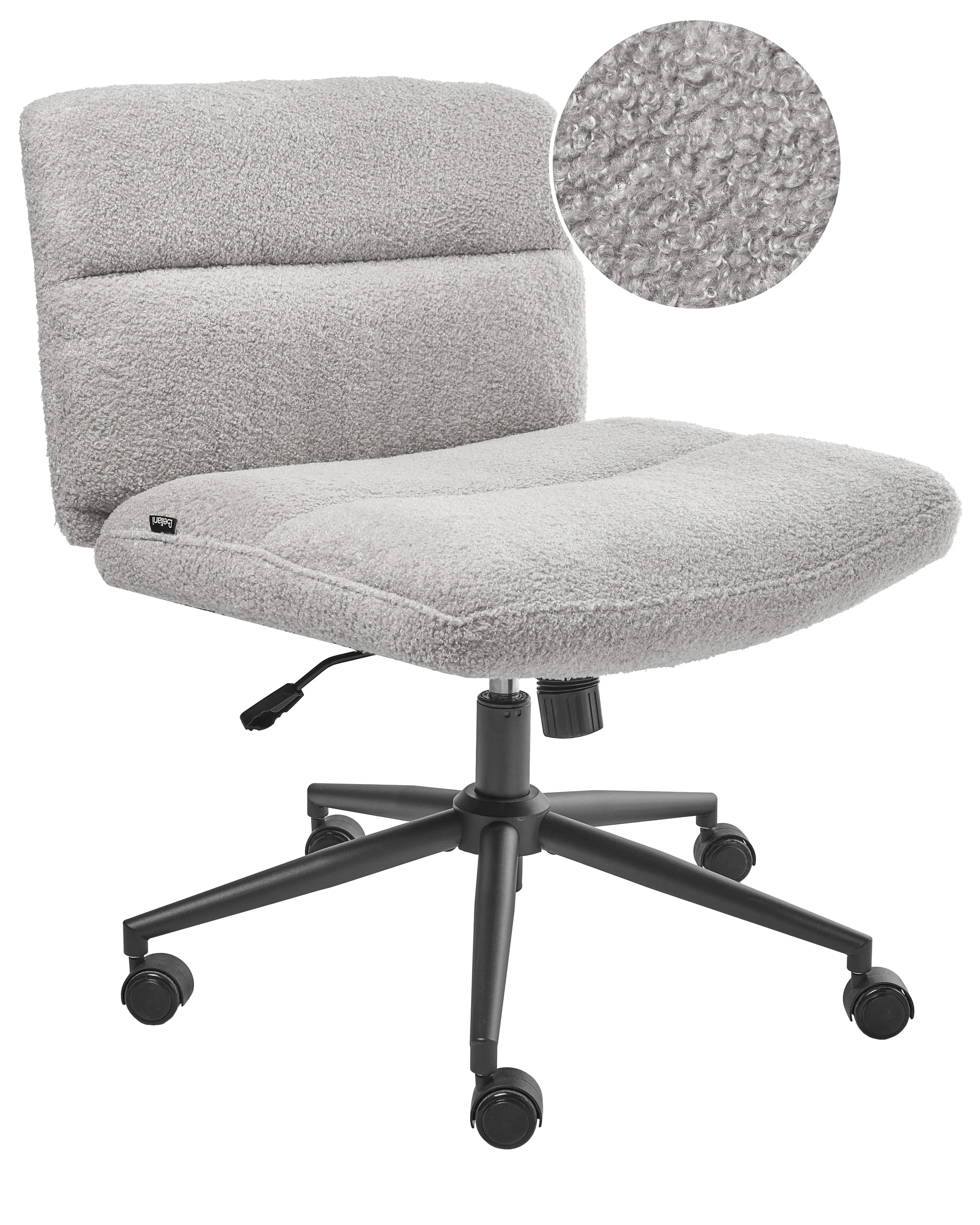 Desk Chair CATLIN Boucle Light Grey