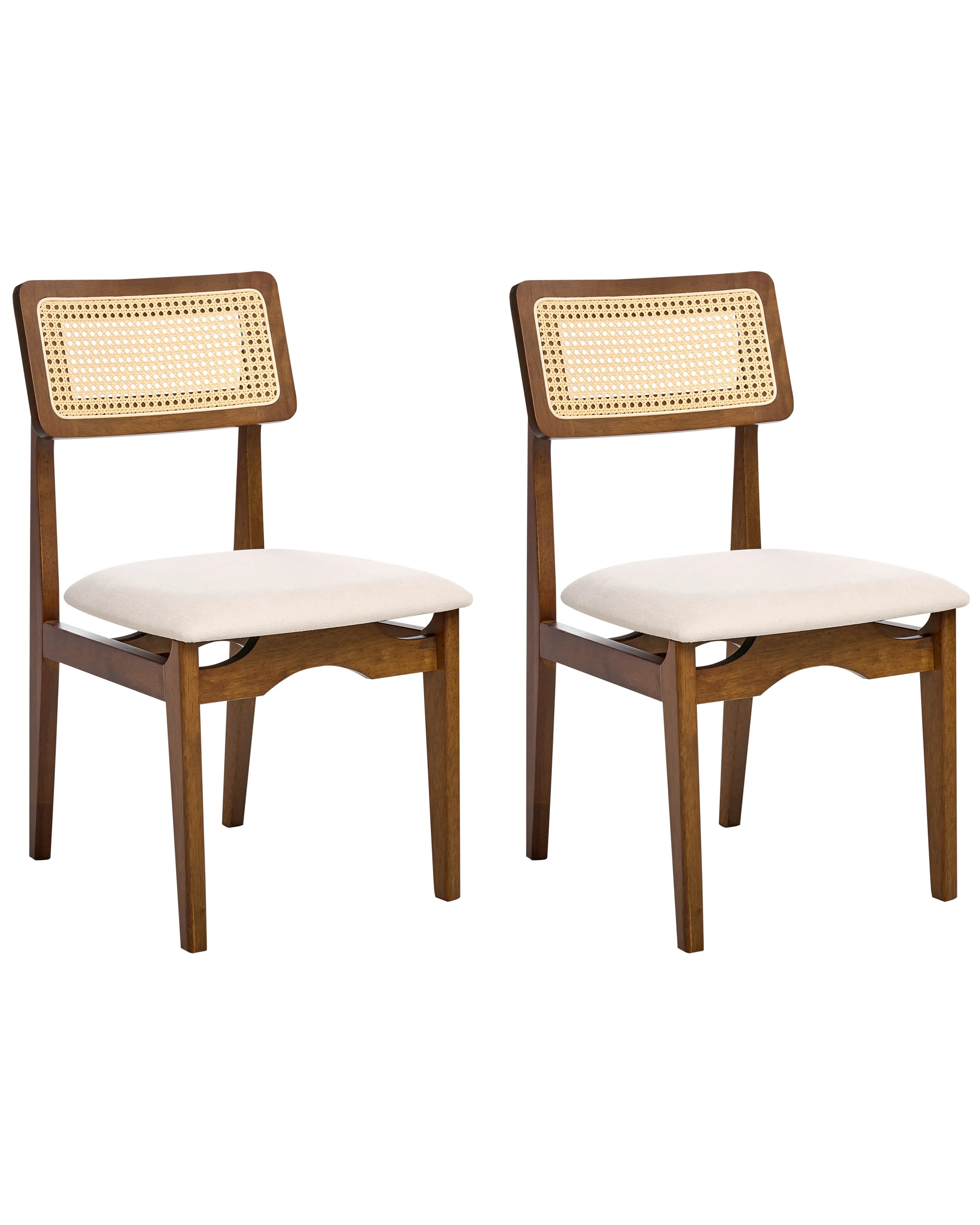 Conjunto de 2 sillas de comedor RUBONIA Madera Marrón oscuro