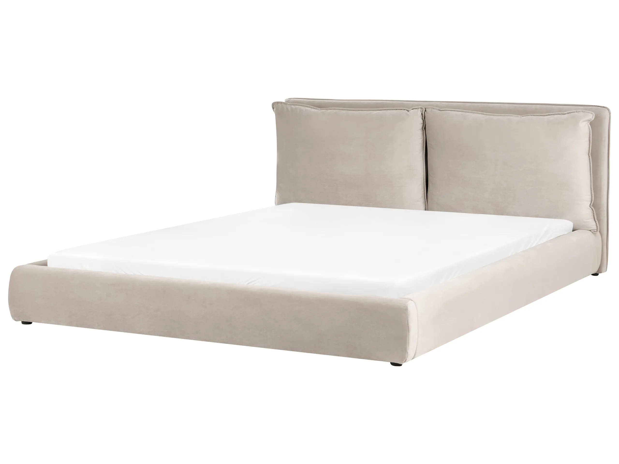 Cama Terciopelo BAJONNA 180 x 200 cm Gris pardo