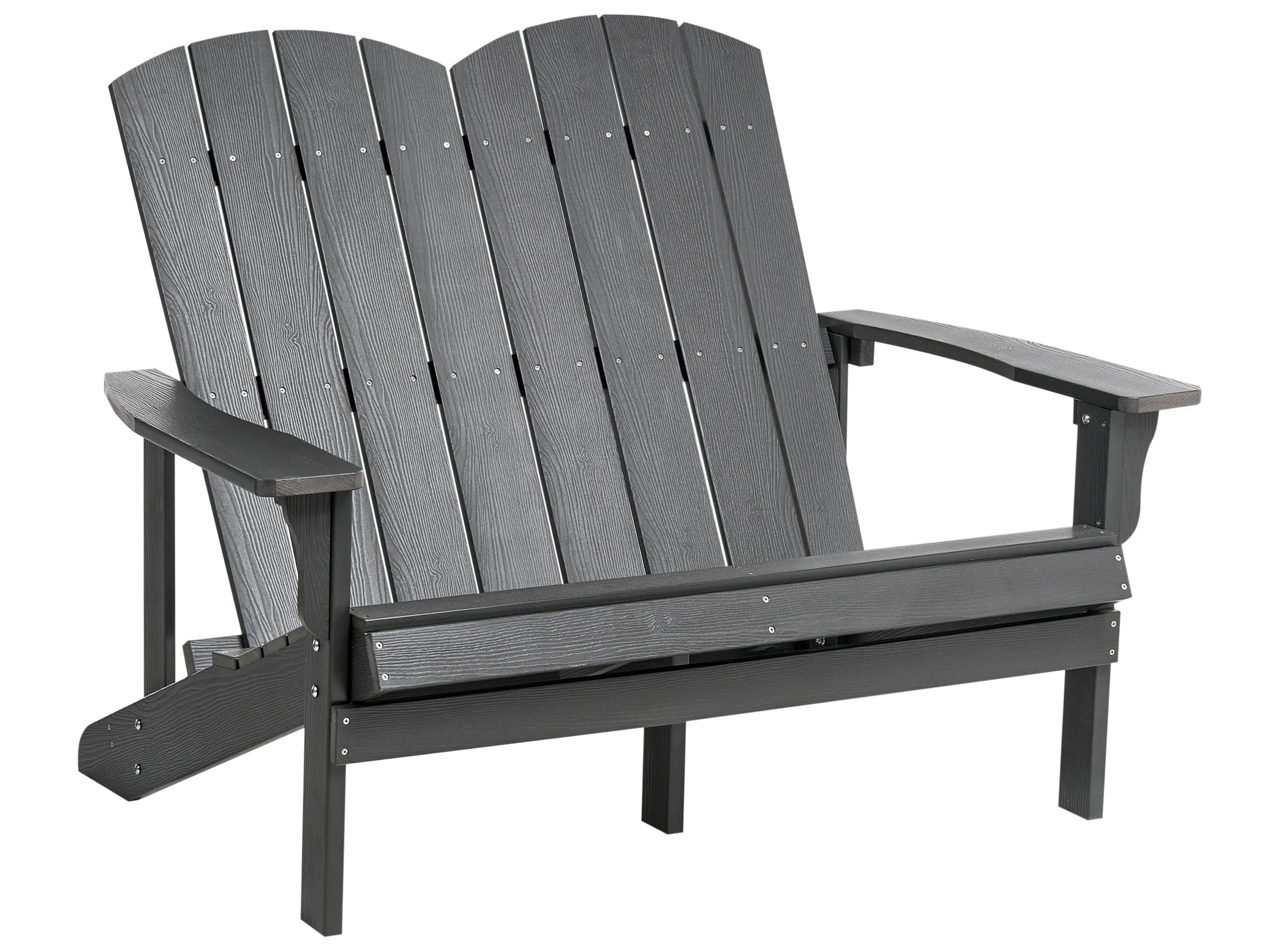 Banco de jardín ADIRONDACK 125 cm Gris oscuro