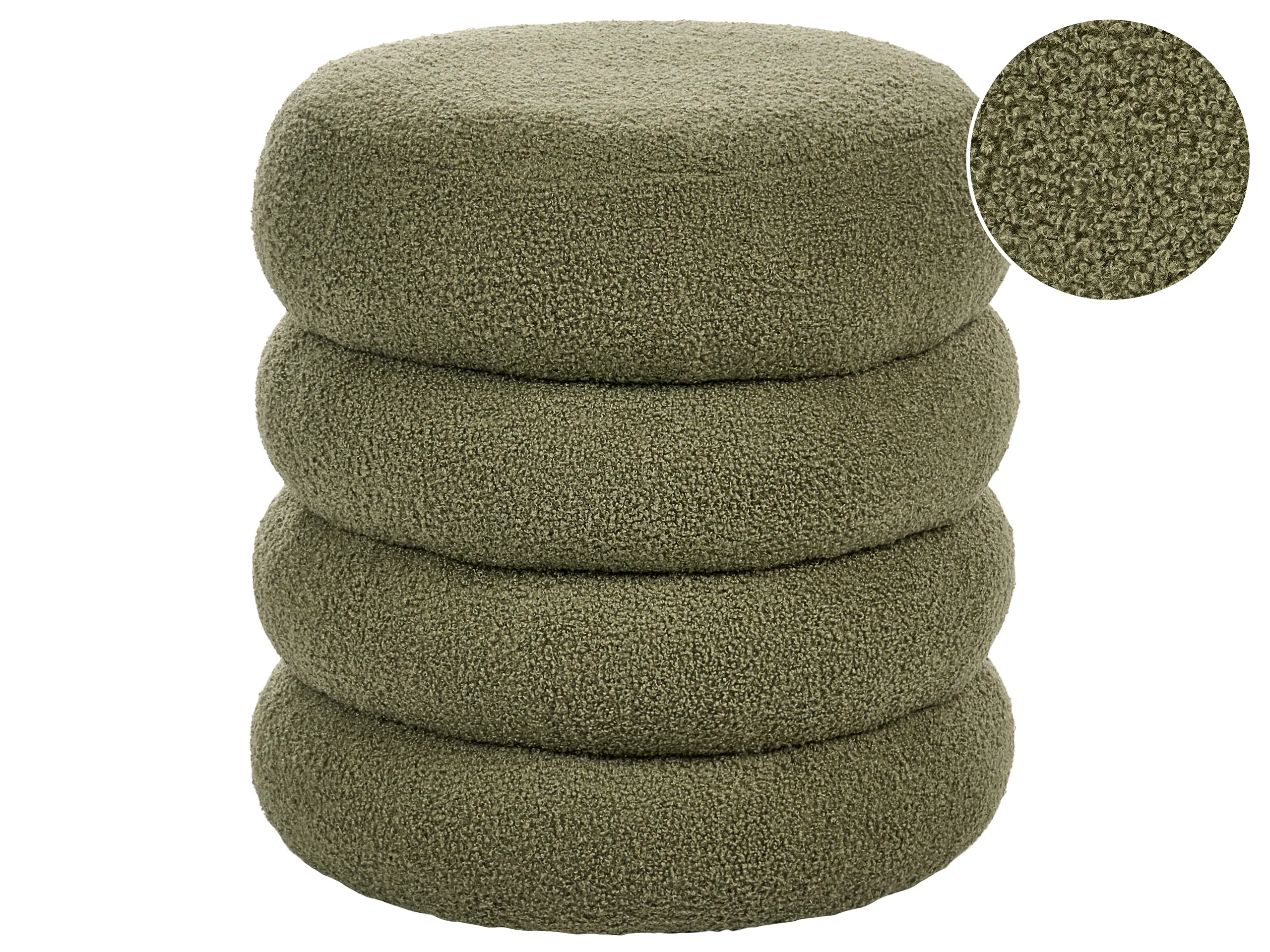 Pouffe SUMPTER Boucle Green