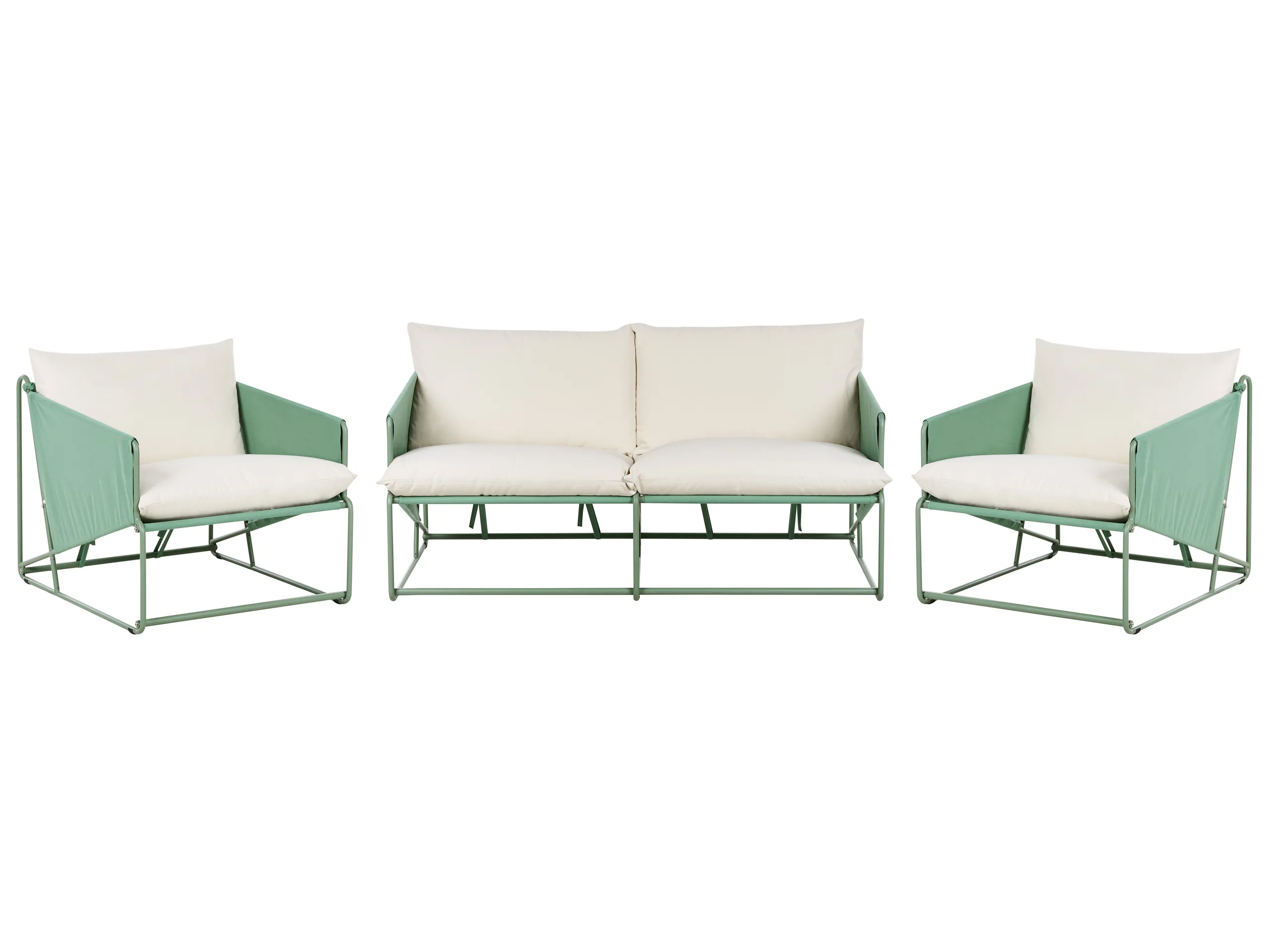 Garden Sofa Set 4 Seater PONTE Metal Green