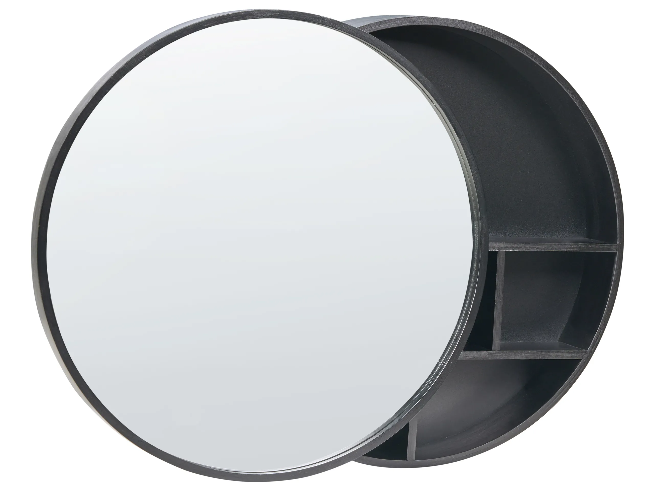 Armario con espejo de pared para baño UCAYALI 50 cm 50 cm Negro