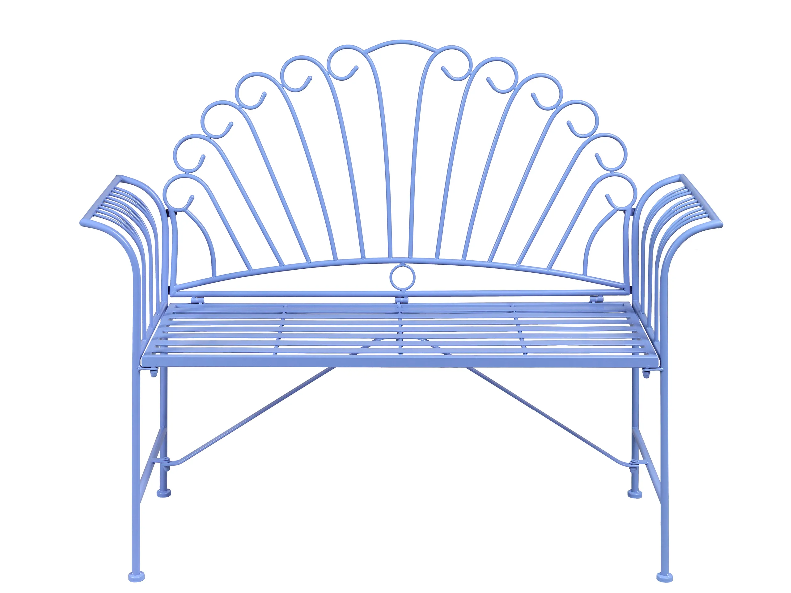 Banco de jardín CAVINIA 125 cm Metal Azul claro