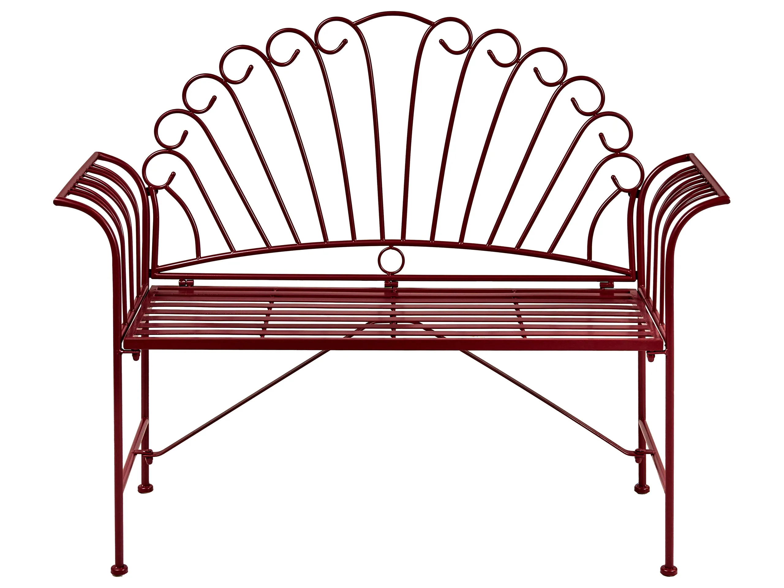 Banco de jardín CAVINIA 125 cm Metal Borgoña