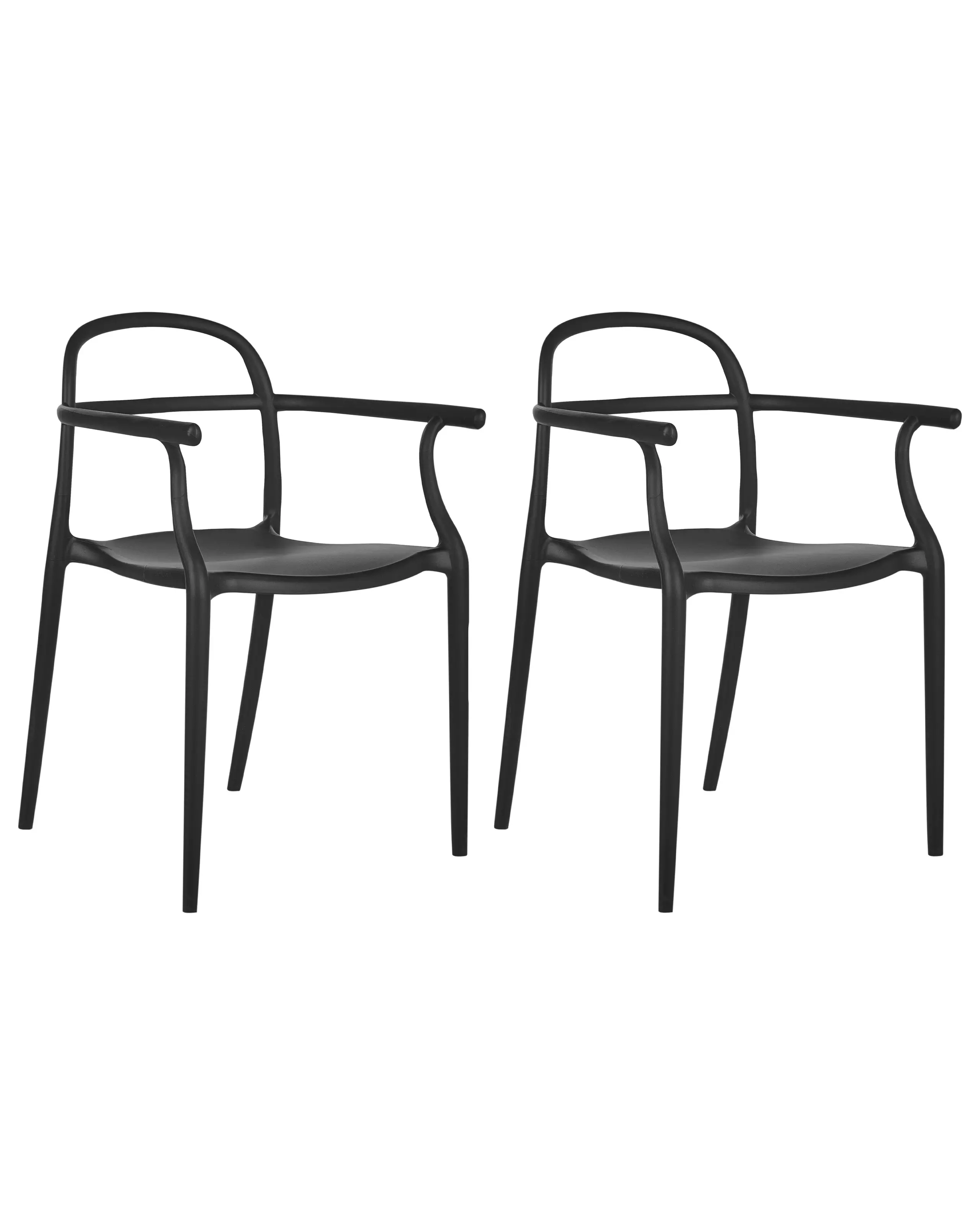 Conjunto de 2 sillas de jardín VIDOR Negro