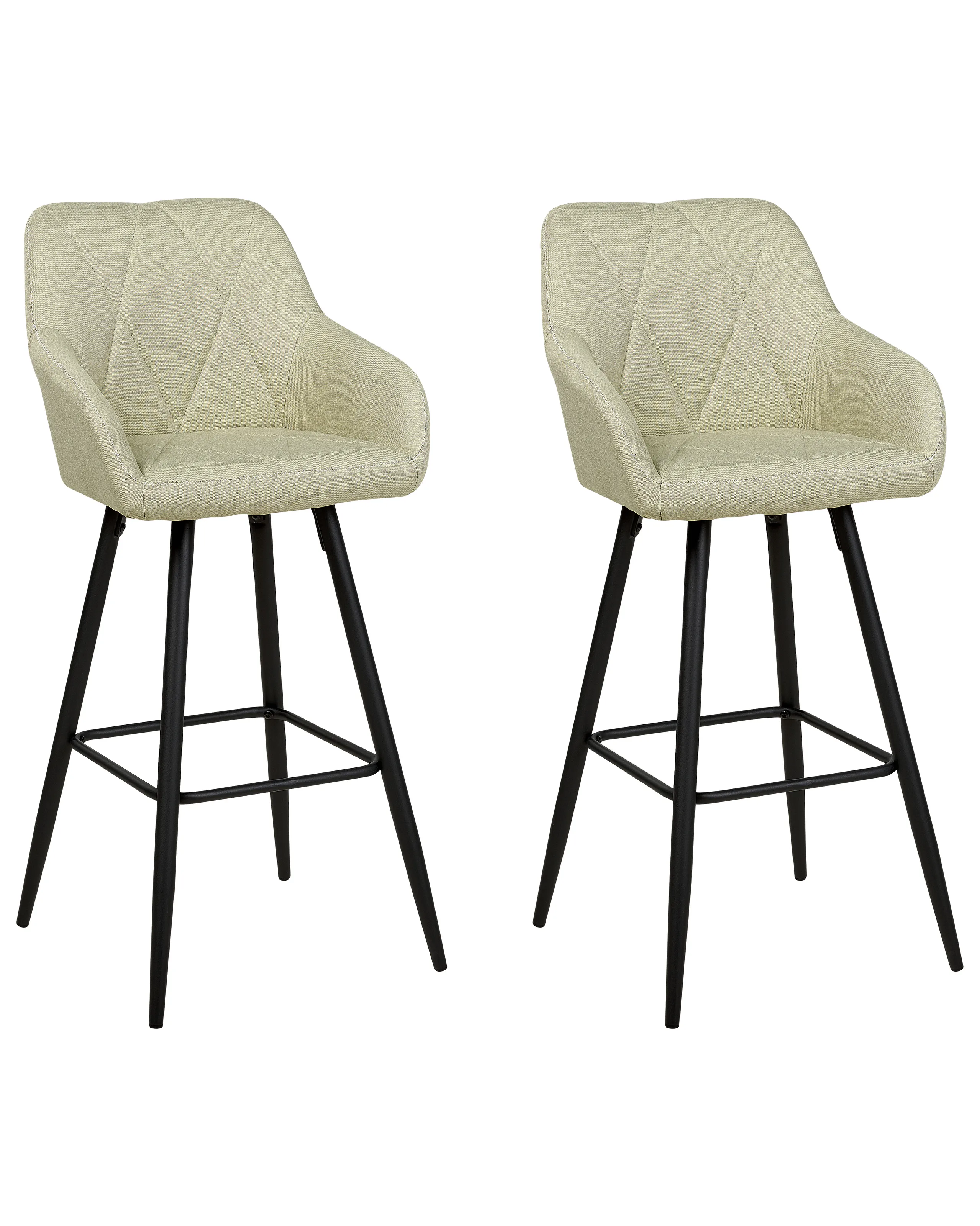 Conjunto de 2 sillas de bar DARIEN Verde claro