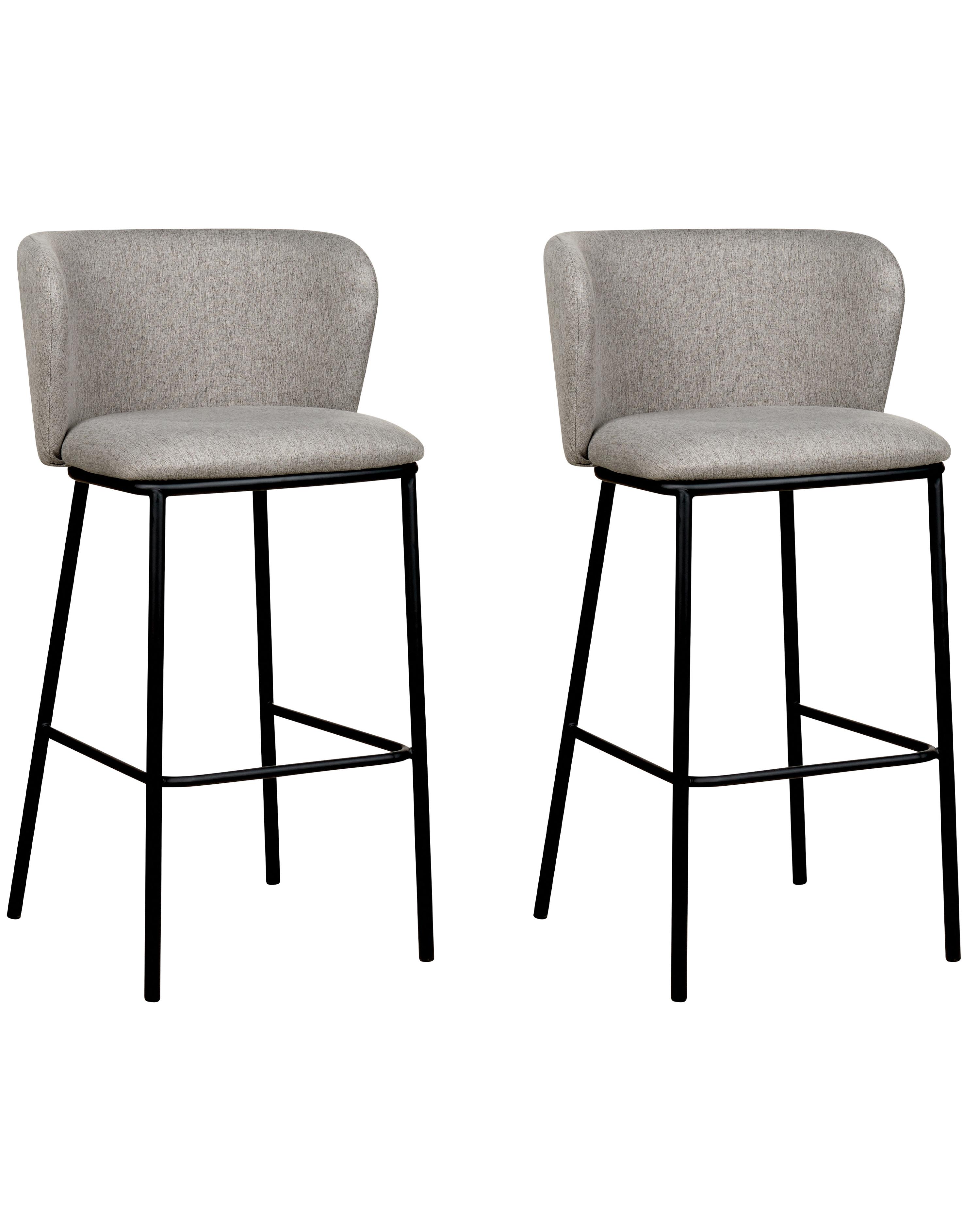Conjunto de 2 sillas de bar MINA Gris
