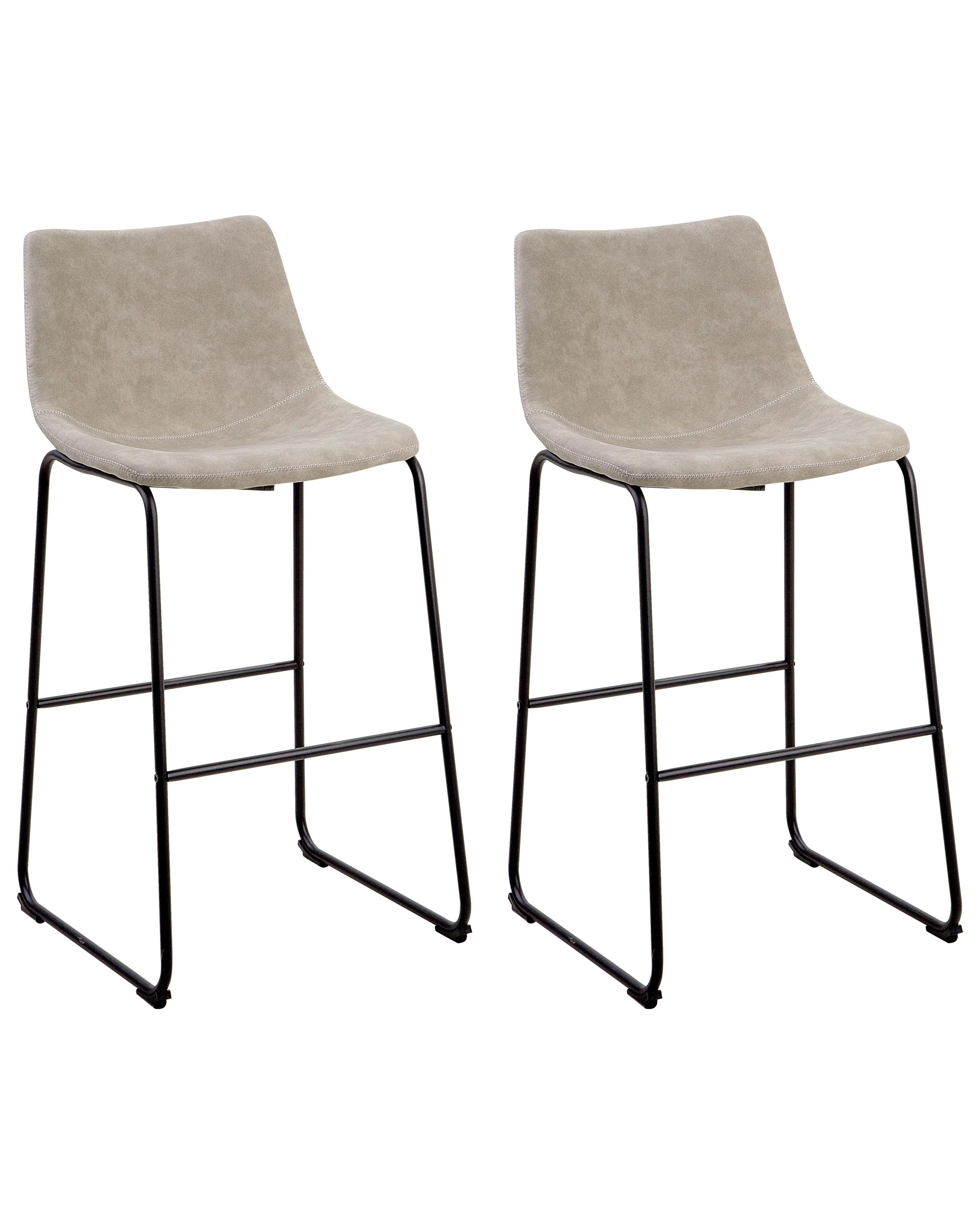 Conjunto de 2 sillas de bar FRANKS Beige